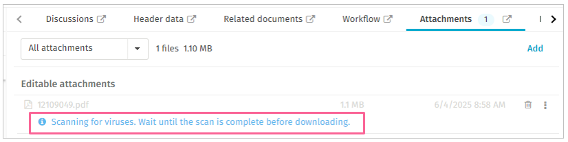 Malware scan - attachments